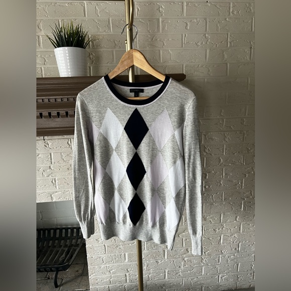 J.Crew Argyle Sweater in Summerweight Cotton - Picture 5 of 9